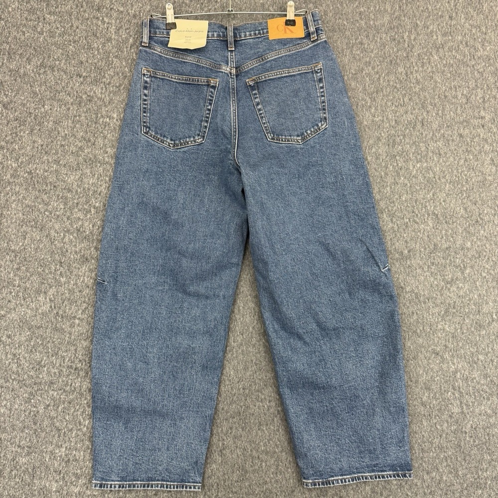 Calvin Klein Barrel Jeans Women's 29 Runaway Blue High Rise NWT - Picture 15 of 16